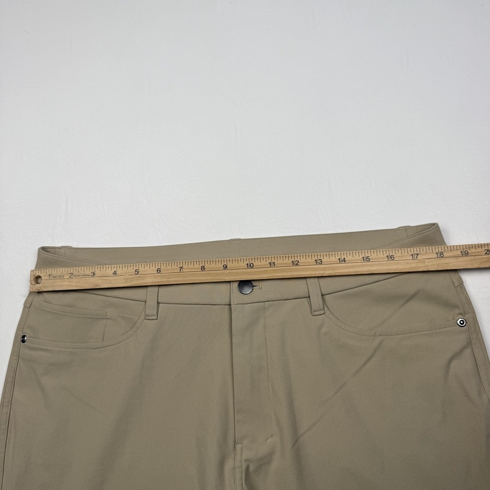 Lululemon Slim 5 Pocket Pants Mens 35x29 Beige Tech Chino Slim Stretch - Picture 3 of 9